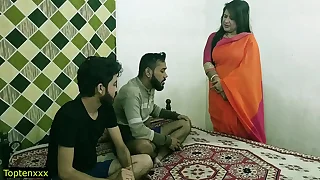 Indian hot xxx trio sex&excl; Malkin aunty and two prepubescence hot sex&excl; clear hindi audio